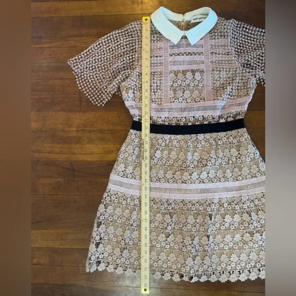 Self-Portrait Pink Lace Mini Dress - Picture 3 of 7